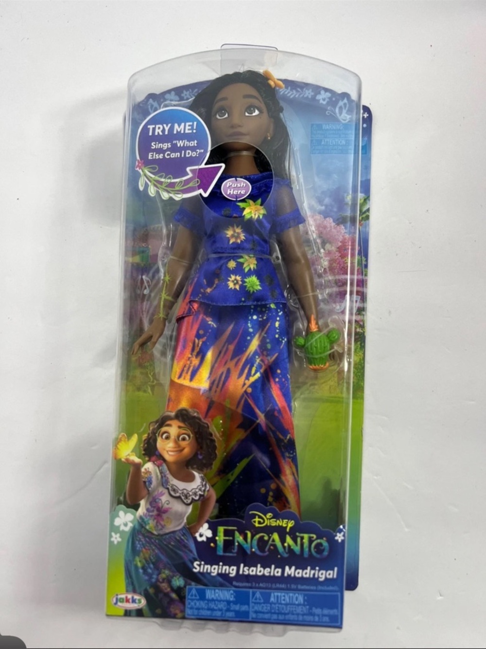 Disney Isabela Madrigal Singing Doll - Blue, Yellow, Green Floral Dress